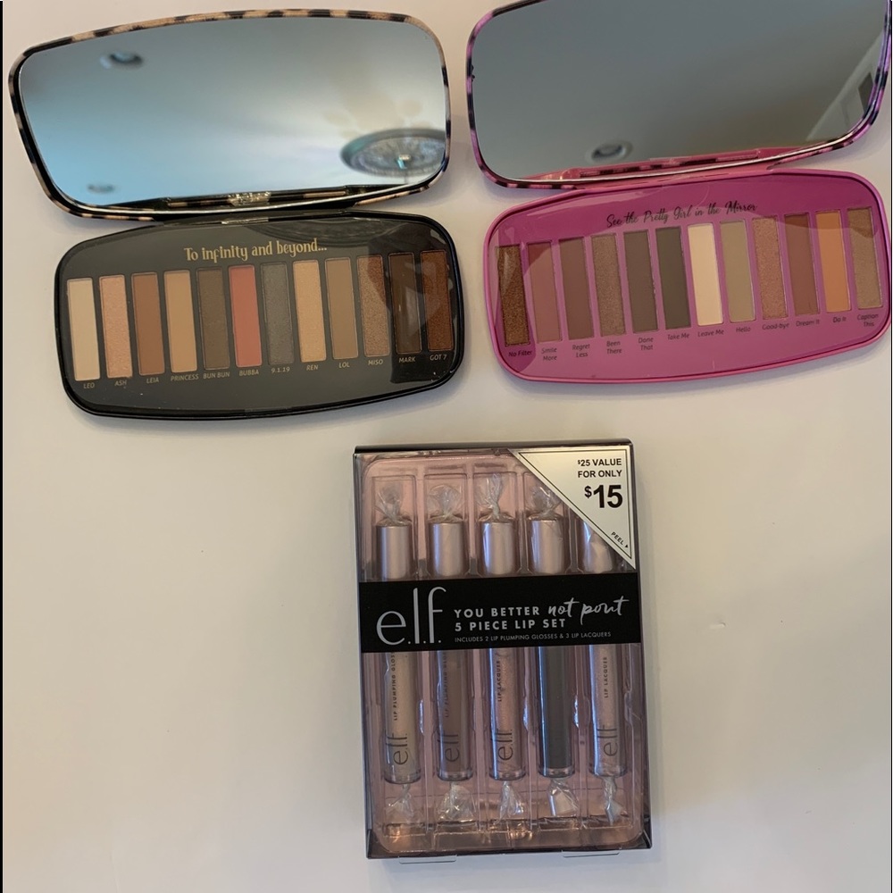 Elf  lip gloss and Cai eyeshadows